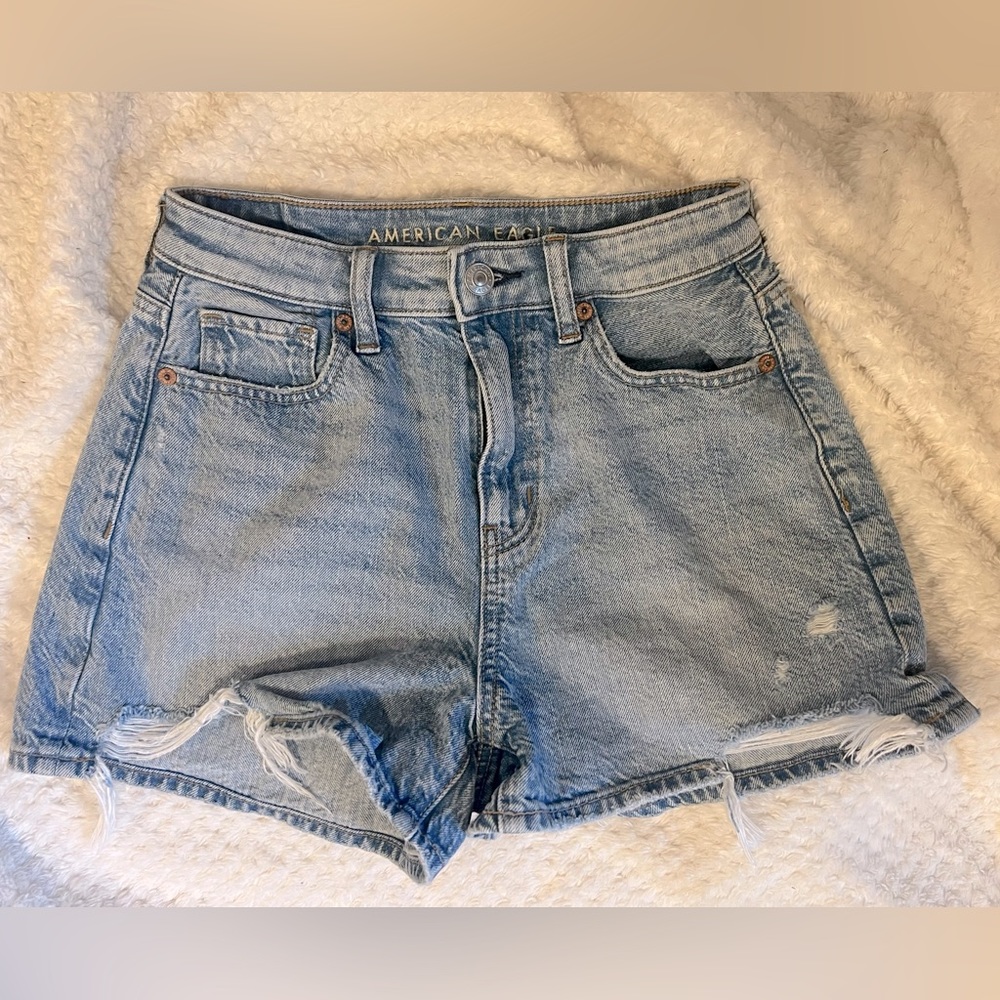 American Eagle Light Wash Denim Shorts